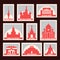 Moscow Symbols Stamps Set