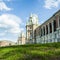 Moscow, Tsaritsyno Park. Beautiful Palace, red brick. Manor in Russia, Moscow