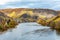 Mosele river wineyard germany rhineland palantino Beautiful orange and red autumn forest and wine plants