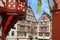 Moselle Valley Germany: View to historic half timbered houses in the old town of Bernkastel-Kues