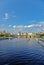 Moskva river in Moscow, Russia - vertical