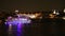 Moskva River at night, Moscow, Russia