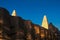 Mosque of Bobo-Dioulasso building exterior at sunset, landmark of Burkina Faso, West Africa