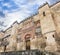 The Mosque Cathedral in Cordoba, Spain. Exterior wall with great golden door - famous landmark in Andalusia