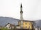 Mosque on cemetery in Travnik. Bosnia and Herzegovina