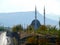 The mosque close-up near the road in Turkey,