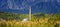 Mosque in a cornfield on a background of mountains. Turkey, Kirish.