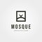 Mosque dome logo vector symbol minimal illustration design