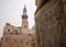 Mosque in front of statue of Ramses II