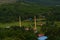 Mosque and the green field village beauty