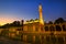 Mosque of Halil-ur-Rahman Reflection on Abraham`s Pool Fish Lake night, Urfa, Turkey