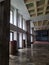 The mosque hallway, a serene and hallowed path that guides the faithful towards a space of spiritual reflection and devotion