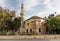 Mosque in harbour of old town Rhodes, Greece