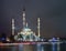 Mosque The heart of Chechnya and the towers of Grozny city in th