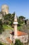 Mosque in the historic Rumelihisari or Rumelian Castle in Istanbul. Turkey