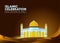Mosque islamic celebration background illustration vector