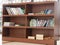 mosque library shelves, containing the Qur\\\'an and other Islamic books