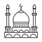 Mosque line icon - Vector iconic