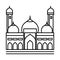 Mosque line icon - Vector iconic Illustration