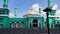 Mosque from litle city in the kalimantan, indonesia, Green colour and beuty