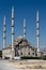 Mosque in Manavgat, Turkey. Beautiful religious building against the blue sky.