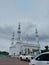 mosque or masjid At Thohir. Located in podomoro golf view cimanggis, depok, west java, Indonesia. Beautiful white mosque.