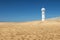 Mosque minaret on the desert