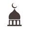 Mosque moon temple ramadan arabic islamic celebration silhouette style icon