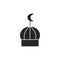 Mosque muslim prayer buildingblack icon isolated on a white background