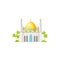 Mosque, Muslim worship shrine icon. Islam religion