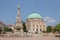 Mosque Qazim and Obelisk in Pecs Hungary