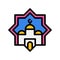 Mosque star vector illustration, Ramadan related filled icon