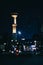 Mosque Tower or Menara Masjid at night day
