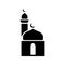 Mosque vector Illustration design, Flat mosque icon design vector, mosque silhouette