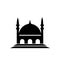 Mosque vector Illustration design, Flat mosque icon design vector, mosque silhouette