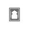 Mosque window line icon