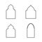 Mosque window vector icon