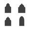 Mosque window vector icon