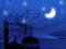 Mosques against starry night