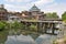 Mosques at Jahelum river in Srinagar, Kashmir