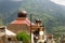 Mosques in mountainous areas, the dome of the mosque is visible