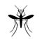 Mosquito black silhouette vector