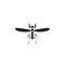 Mosquito black vector concept icon. Mosquito flat illustration, sign