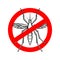 Mosquito danger sign template. Design element for poster, card, emblem, logo.