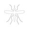 Mosquito icon. Element of web for mobile concept and web apps icon. Outline, thin line icon for website design and development,