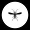 Mosquito insect simple black and green icon