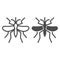 Mosquito line and solid icon, Insects concept, gnat and pest sign on white background, Mosquito insect icon in outline