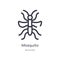 mosquito outline icon. isolated line vector illustration from animals collection. editable thin stroke mosquito icon on white