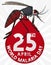 Mosquito over Blood Drop Design for World Malaria Day, Vector Illustration