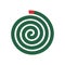 Mosquito repellent coil illustration, green spiral insect repellant - Vector